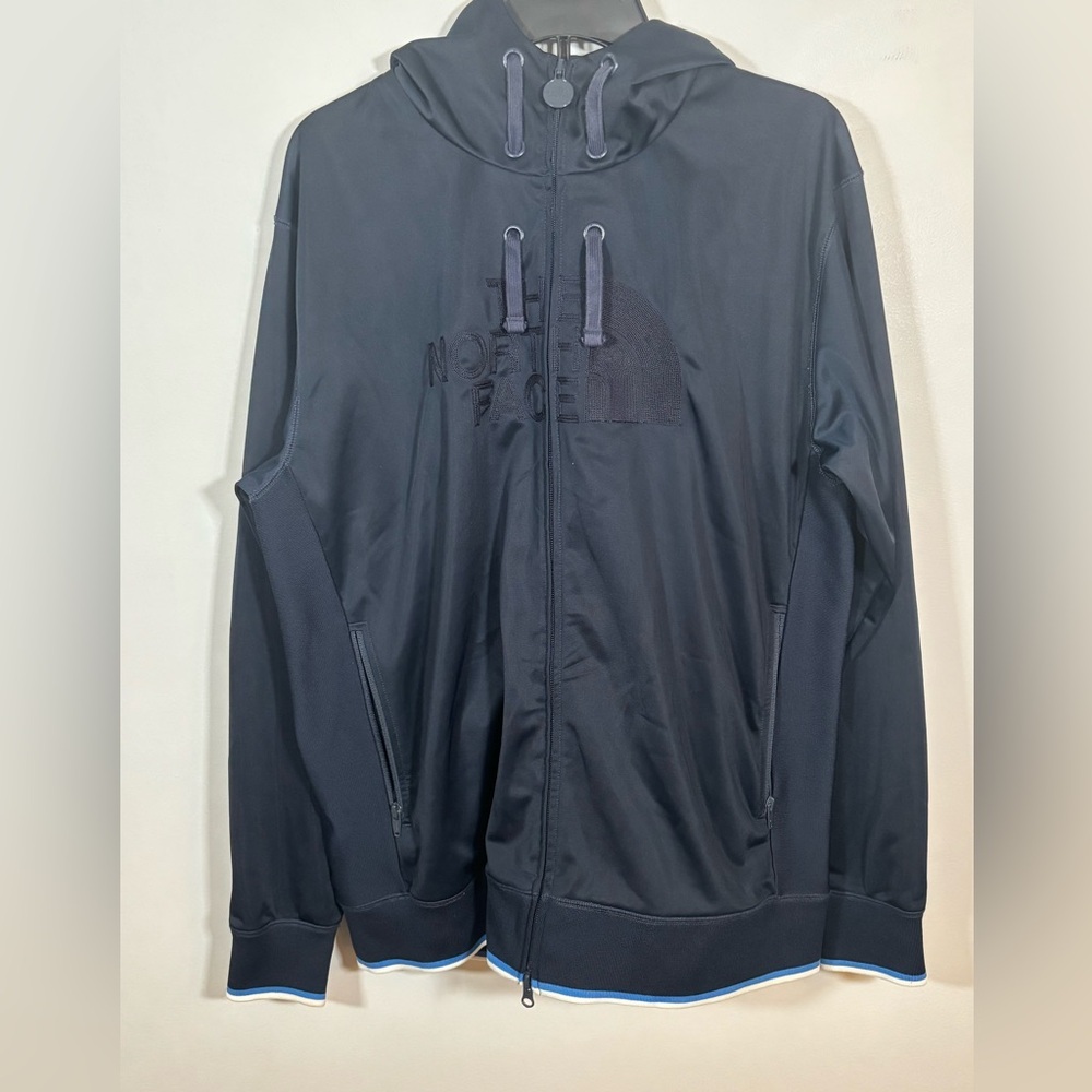 The North Face Full Zip Hoodie Men’s L Navy Embroidered Logo Lightweight